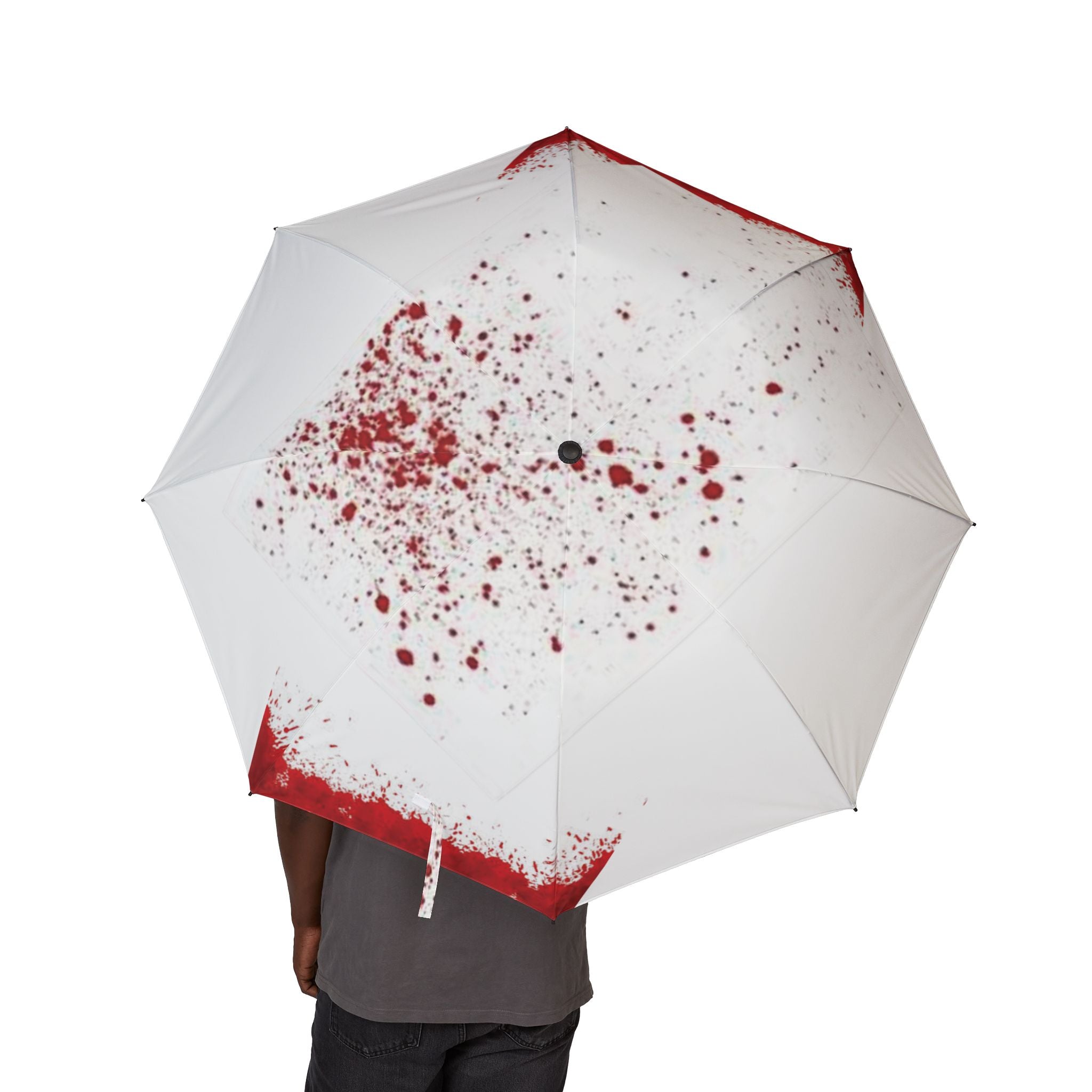 Blood Splatter Foldable Umbrella — Compact Semi‑Automatic Rain Parasol