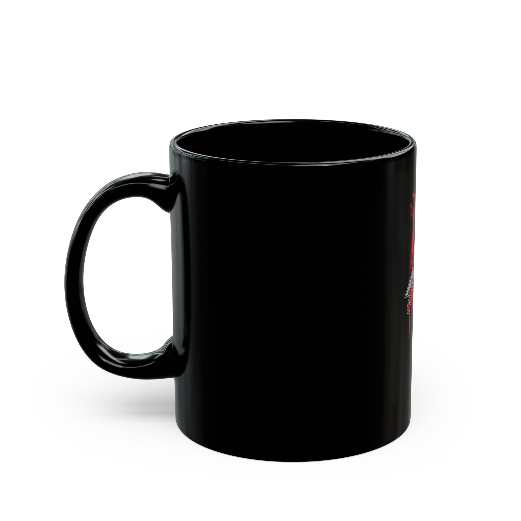 Black Coffee Mug — Anatomical Heart with Straight Razor "Stay Sharp"