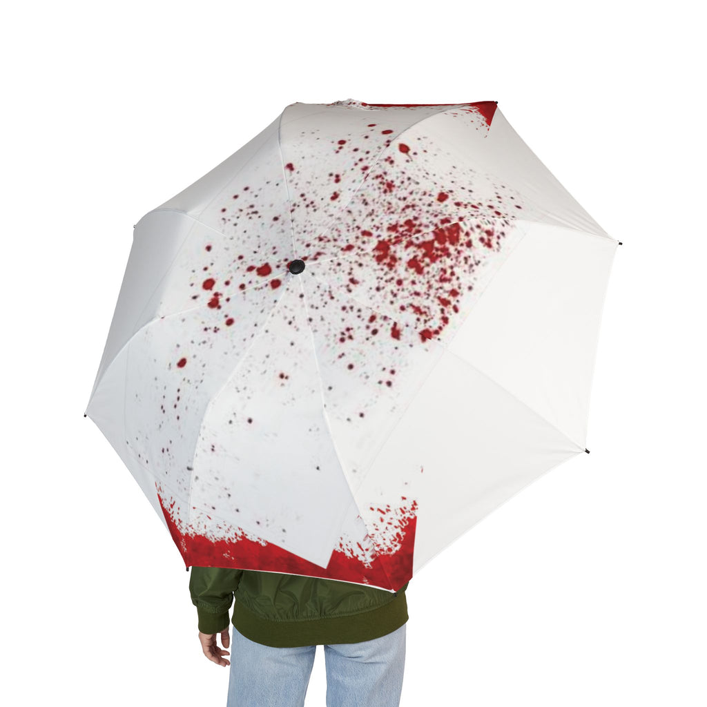 Blood Splatter Foldable Umbrella — Compact Semi‑Automatic Rain Parasol